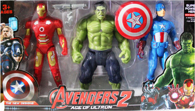 

Toyswala 2 Age of Ultron Iron Man, Hulk Man & Captain America(Multicolor)