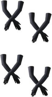 Tahiro Cotton Arm Sleeve For Boys & Girls(Free, Black)