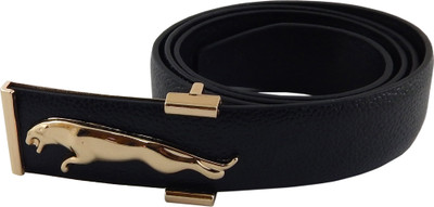 

Els Men Formal, Casual Black, Gold Artificial Leather Belt