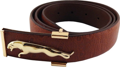 

Els Men Formal, Casual Tan, Gold Artificial Leather Belt, Gold;tan