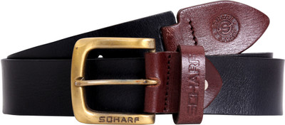 

SCHARF Men Casual Black Genuine Leather Belt, Black-d04
