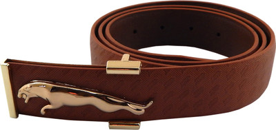 

Els Men Formal, Casual Tan, Gold Artificial Leather Belt, Gold;tan