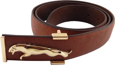 

Els Men Formal, Casual Tan, Gold Artificial Leather Belt, Gold;tan