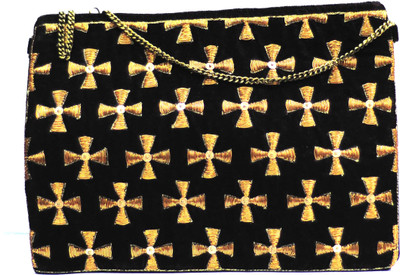 

Amolika Casual Gold, Black Clutch, Black;gold