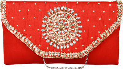 

Saashiwear Party Red Clutch