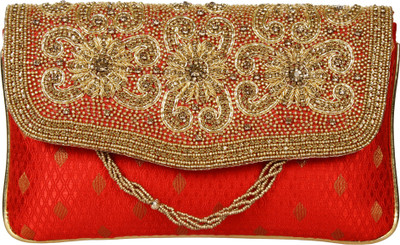 Saashiwear Party Red Clutch