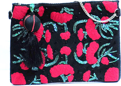 

Amolika Casual Black, Pink Clutch