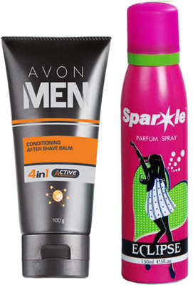 

Avon Anew After Shave Balm for Men Aftershave Balm (100 g) With one sparkle perfume spray 150 ml(Set of 2)