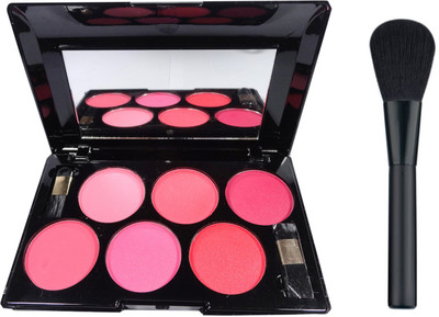 

Mars 6 shade Blusher+Wooden application Brush(Set of 2)