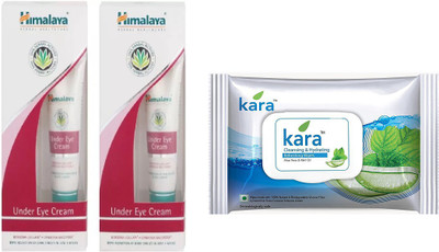 

Himalaya under eye cream, kara skin care wipes(Set of 3)