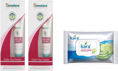 

Himalaya under eye cream, kara skin care wipes(Set of 3)
