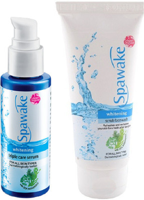 

SPAWAKE Whitening triple care serum with scrub face wash(Set of 1)