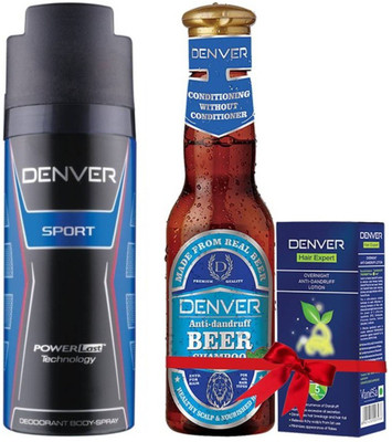 

Denver Sport Body Spray Pack Of 1 With Anti Dandruff Beer Shampoo(Set of 2)
