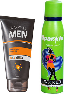

Avon Anew Revitalizing Shave Gel (150 g) With one sparkle perfume spray 150 ml(Set of 2)