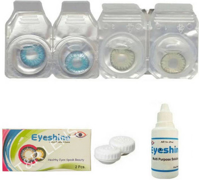 

Eyeshine T&R Lens Green & Blue color monthly contact Lens 0 Power 2 pair Monthly Contact Lens(0, green, blue, Pack of 2)