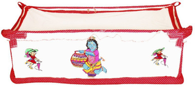 

Sajani Hand work Flat Bed Type Premium Baby Sleeping Hammock For Indian Cradle Cloth Ghodiyu With Mosquito Nett(Red)