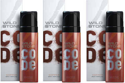

Wild Stone Code Copper No Gas Deodorant Spray - For Men(120 ml, Pack of 3)