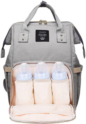 

Robustrion Stylish Waterproof Multifunctional Diaper Bag for Mothers Travel Nappy Tote Backpack Large Size(Light Grey)
