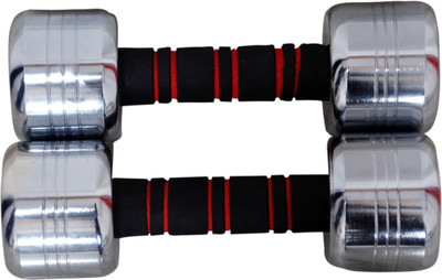 

Glaze Classy Prime Curve 5Kg Pair Fixed Weight Dumbbell(10 Kg), Silver