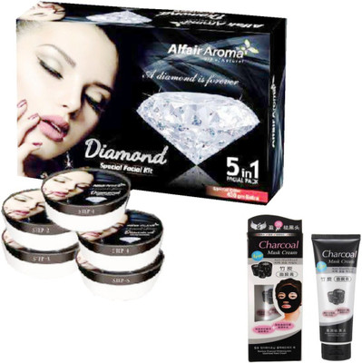 

Alfair Aroma Diamond Facial Kit With Charcoal Face Pack 900 g(Set of 2)
