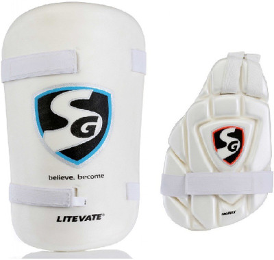 

SG Combo of Two- one 'Litevate' (Right handed) thigh pad and one 'proflex' inner thigh pad (Size-Men) (Color On Availability)- Cricket Guard Combo(Multicolor