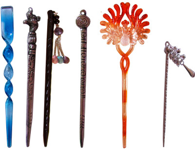 

Fully Unique Combo of Multi Color Juda Sticks Bun Stick(Multicolor)