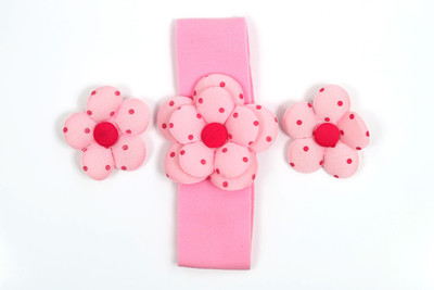 

Suhaavi Light Pink Floral Baby Girls Hair Band(Pink)