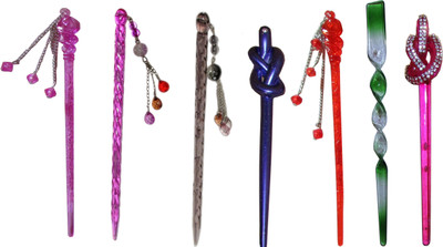 

SHAGUNS Combo of Multi Color Juda Sticks Bun Stick(Multicolor)