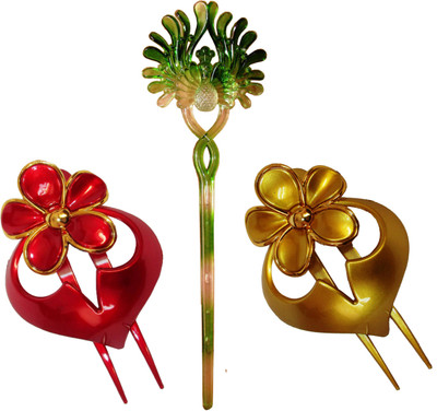 

Aarika Pari Combo of Multi Color Juda Sticks Bun Stick(Multicolor)