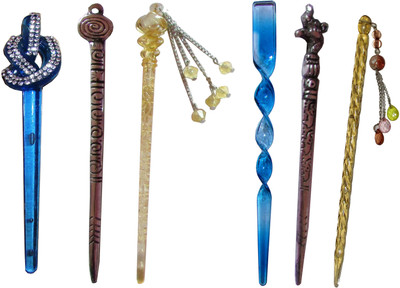 

uio Combo of Multi Color Juda Sticks Bun Stick(Multicolor)
