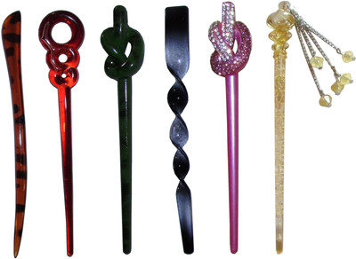 

SHAGUNS Combo of Multi Color Juda Sticks Bun Stick(Multicolor)