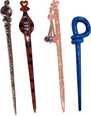 

uio Combo of Multi Color Juda Sticks Bun Stick(Multicolor)