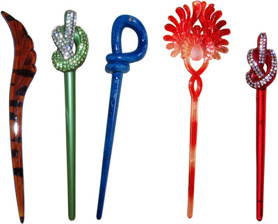 

mehal Combo of Multi Color Juda Sticks Bun Stick(Multicolor)