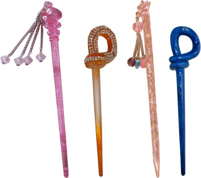 

pilo Combo of Multi Color Juda Sticks Bun Stick(Multicolor)