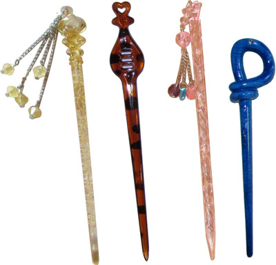 

pilo Combo of Multi Color Juda Sticks Bun Stick(Multicolor)