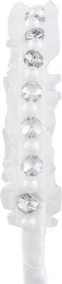 

Aarushi creations organza pearl diamond Head Band, Hair Band(White)