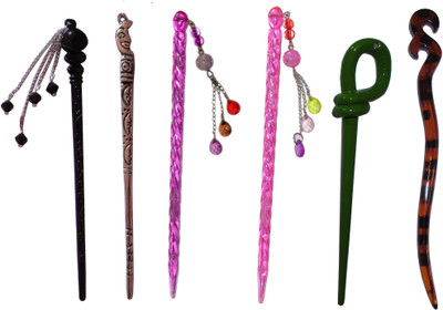 

toppik Toppik Combo of Multi Color Juda Sticks Bun Stick(Multicolor)