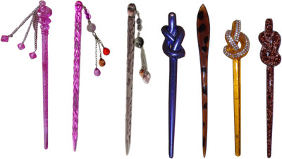 

Aarika Pari Combo of Multi Color Juda Sticks Bun Stick(Multicolor)