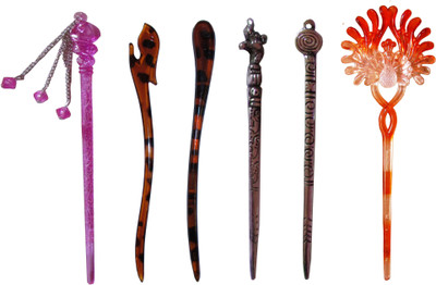 

pilo Combo of Multi Color Juda Sticks Bun Stick(Multicolor)