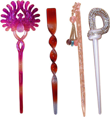 

pilo Combo of Multi Color Juda Sticks Bun Stick(Multicolor)