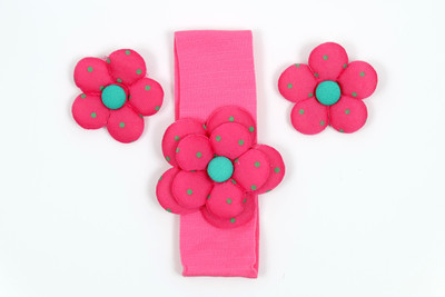 

Suhaavi Pink Floral Baby Girls Hair Band(Pink)