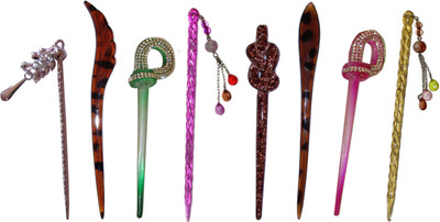 

Fully Unique Combo of Multi Color Juda Sticks Bun Stick(Multicolor)