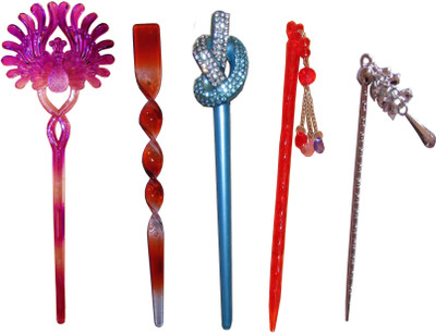 

mitu Combo of Multi Color Juda Sticks Bun Stick(Multicolor)