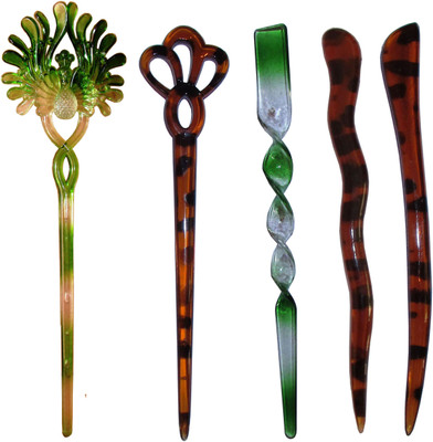 

Aarika Pari Combo of Multi Color Juda Sticks Bun Stick(Multicolor)