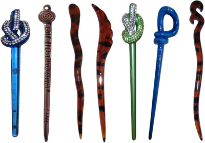 

Kauberi Combo of Multi Color Juda Sticks Bun Stick(Multicolor)