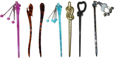 

pilo Combo of Multi Color Juda Sticks Bun Stick(Multicolor)