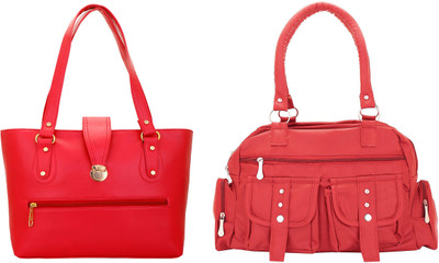 

Lady bar Shoulder Bag(Pink, Red)