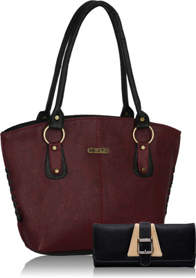 

Fristo Shoulder Bag(Maroon, Black), Black;maroon