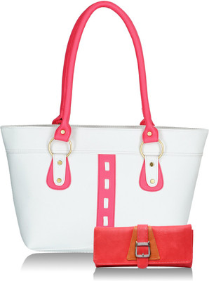 

Fristo Shoulder Bag(White, Pink), Pink;white