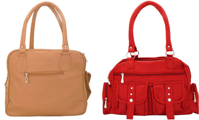 Lady bar Shoulder Bag(Pink, Tan)